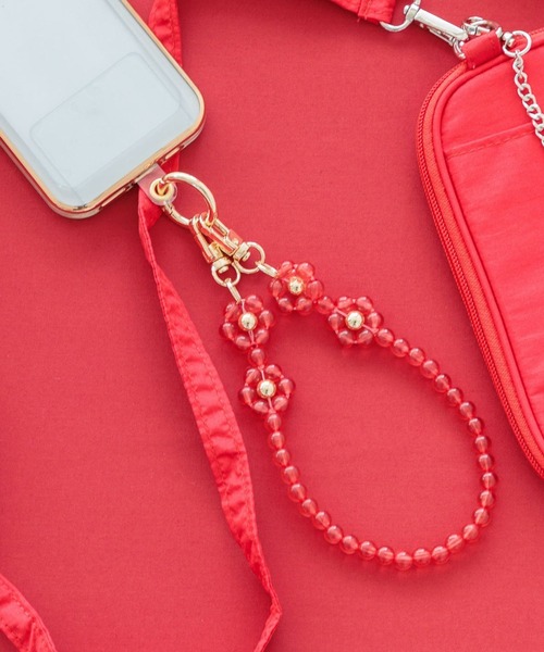 Me%(ミィパーセント)の「【ストラップシート付き】オハナハンドルストラップ 170697(スマホグッズ・レディース・ブラック/ホワイト/ライトパープル/その他1/ブルー/グレー/オフホワイト/ブルー系その他/グリーン/レッド/ラメ・FREE)」の9枚目の写真