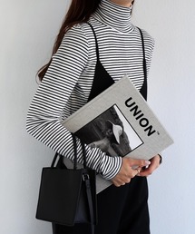 andme | ボーダーフライスタートルネック長袖トップス(Tシャツ/カットソー)