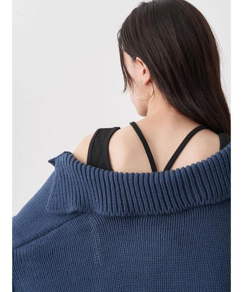 earth music&ecology（アースミュージックアンドエコロジー）の「クロスレイヤードタンクトップ（タンクトップ・レディース・ブルー/アイボリー/ブラック/ダークブラウン・S/M）」の16枚目の写真