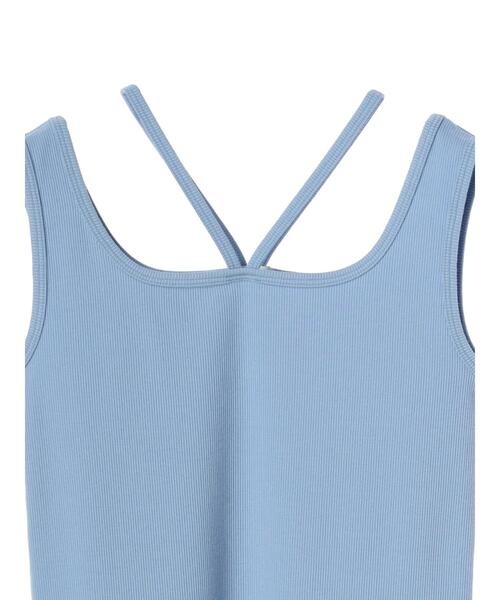 earth music&ecology（アースミュージックアンドエコロジー）の「クロスレイヤードタンクトップ（タンクトップ・レディース・ブルー/アイボリー/ブラック/ダークブラウン・S/M）」の20枚目の写真