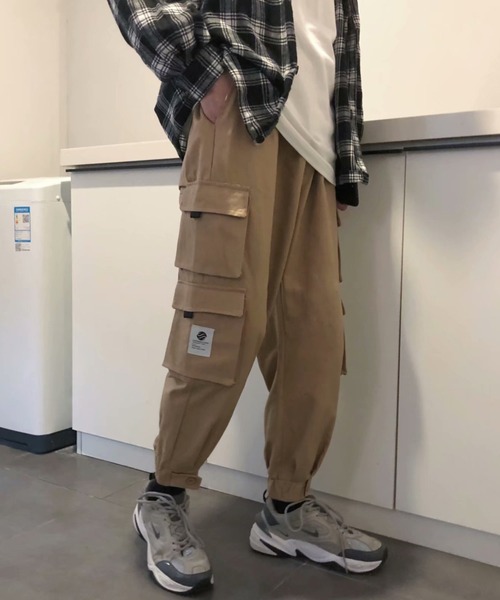 Auntie Rosa（アンティローザ）の「サイドポケットカーゴパンツ（カーゴパンツ・メンズ・ブラック/ベージュ/グレー/カーキ・SMALL/MEDIUM/LARGE/X-LARGE/XX-LARGE）」の3枚目の写真