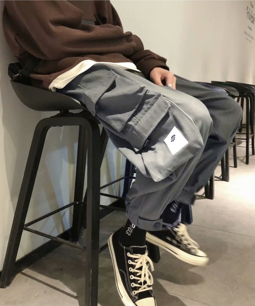 Auntie Rosa（アンティローザ）の「サイドポケットカーゴパンツ（カーゴパンツ・メンズ・ブラック/ベージュ/グレー/カーキ・SMALL/MEDIUM/LARGE/X-LARGE/XX-LARGE）」の2枚目の写真
