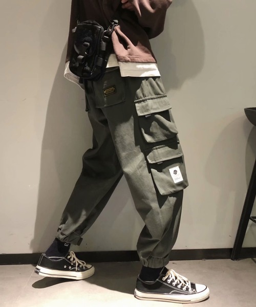 Auntie Rosa（アンティローザ）の「サイドポケットカーゴパンツ（カーゴパンツ・メンズ・ブラック/ベージュ/グレー/カーキ・SMALL/MEDIUM/LARGE/X-LARGE/XX-LARGE）」の4枚目の写真