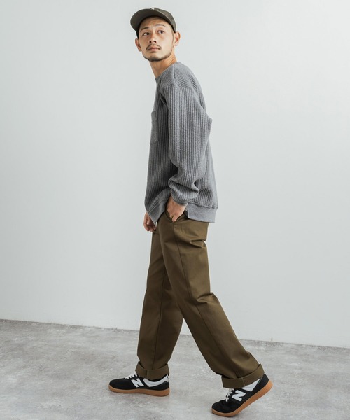 Audience(オーディエンス)の「日本製 コットンキルト クルーネックプルオーバースウェット オーバーサイズ AUD6380(スウェット・メンズ・チャコール/ネイビー/ブラック/オリーブ系/ブラック系/オリーブ・L/XL/M)」の7枚目の写真