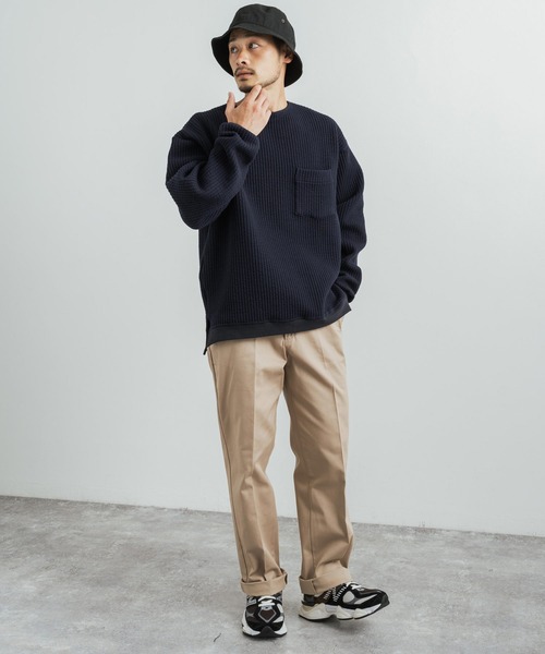 Audience(オーディエンス)の「日本製 コットンキルト クルーネックプルオーバースウェット オーバーサイズ AUD6380(スウェット・メンズ・チャコール/ネイビー/ブラック/オリーブ系/ブラック系/オリーブ・L/XL/M)」の17枚目の写真