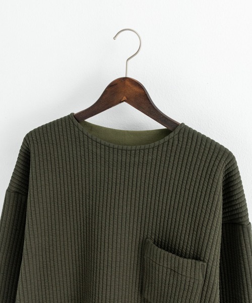 Audience(オーディエンス)の「日本製 コットンキルト クルーネックプルオーバースウェット オーバーサイズ AUD6380(スウェット・メンズ・チャコール/ネイビー/ブラック/オリーブ系/ブラック系/オリーブ・L/XL/M)」の20枚目の写真