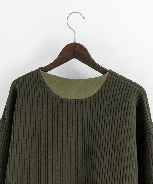 Audience(オーディエンス)の「日本製 コットンキルト クルーネックプルオーバースウェット オーバーサイズ AUD6380(スウェット・メンズ・チャコール/ネイビー/ブラック/オリーブ系/ブラック系/オリーブ・L/XL/M)」の21枚目の写真