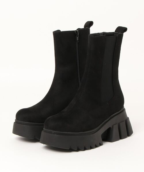 Realta（レアルタ）の「Realta(レアルタ)厚底ボリュームソールサイドゴアブーツ（ブーツ・レディース・ホワイト/ブラック系その他/ブラック/ダークブラウン・S/L/LL/M）」の3枚目の写真