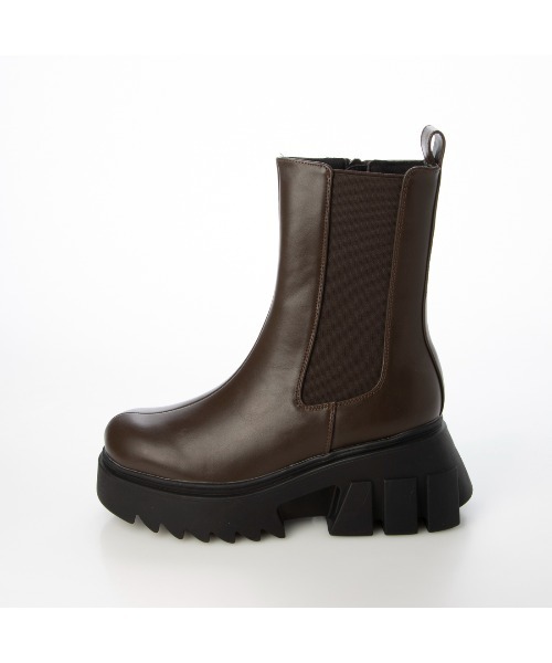 Realta（レアルタ）の「Realta(レアルタ)厚底ボリュームソールサイドゴアブーツ（ブーツ・レディース・ホワイト/ブラック系その他/ブラック/ダークブラウン・S/L/LL/M）」の9枚目の写真