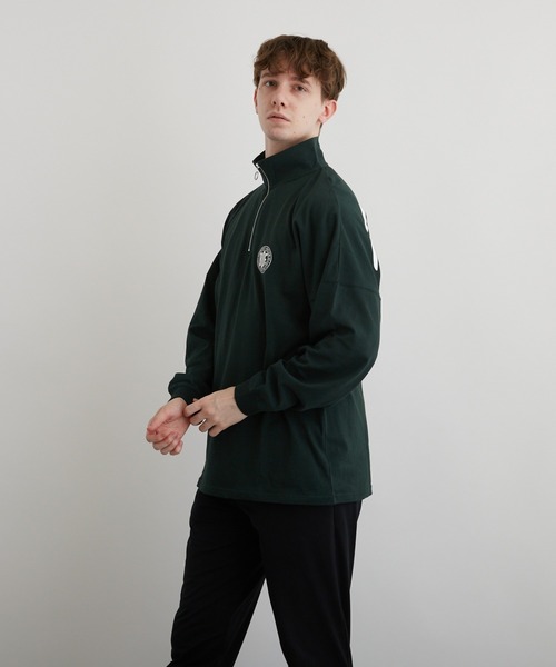 VIBGYOR(ヴィブジョー)の「PT ハーフZIPドルマンL/S(BEY)(Tシャツ/カットソー・メンズ・アッシュグレー/ダークグリーン/ブラック・MEDIUM/LARGE)」の6枚目の写真