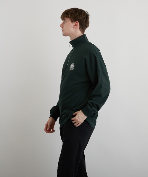 VIBGYOR(ヴィブジョー)の「PT ハーフZIPドルマンL/S(BEY)(Tシャツ/カットソー・メンズ・アッシュグレー/ダークグリーン/ブラック・MEDIUM/LARGE)」の7枚目の写真