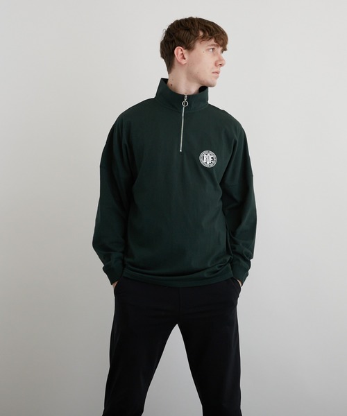 VIBGYOR(ヴィブジョー)の「PT ハーフZIPドルマンL/S(BEY)(Tシャツ/カットソー・メンズ・アッシュグレー/ダークグリーン/ブラック・MEDIUM/LARGE)」の9枚目の写真