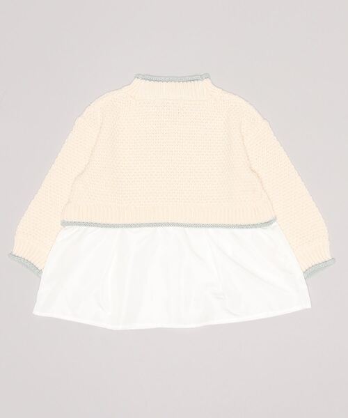 GLOBAL WORK(グローバルワーク)の「配色レイヤードニットプルオーバ/295966(ニット/セーター・キッズ・オフホワイト/アイボリー・110cm/100cm/150cm/160cm/140cm/130cm/120cm)」の12枚目の写真
