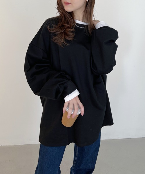 CLEA(クレア)の「ボーダールーズプルオーバートップス(Tシャツ/カットソー・レディース・ブラック系その他/ブラック/ホワイト系その他/ベージュ・FREE)」の19枚目の写真