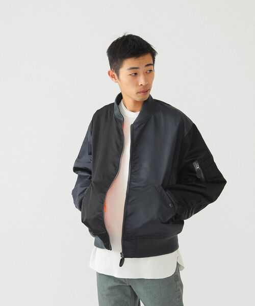 BEAMS ビームス クレイジーパターン ボンバージャケット MA-1 BEAMS BEAMS寬版 Crazy MA-1（束腰）郵購 | BEAMS