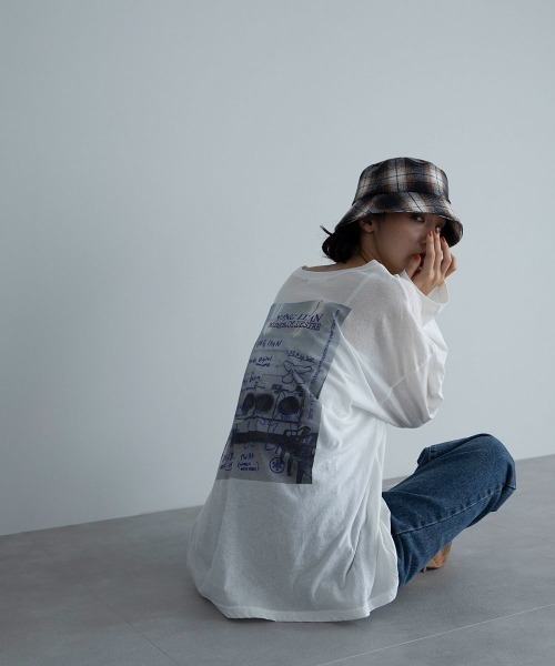 marjour(マージュール)の「CHECK BUCKET HAT(ハット・レディース・ブラウン・FREE)」の4枚目の写真