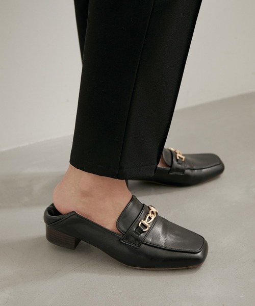 ROPE' PICNIC（ロペピクニック）の「スクエアトゥビットローファーバブーシュ（ローファー・レディース・キナリ/ブラック・24.5cm/25.0cm/24.0cm/23.5cm/23.0cm）」の13枚目の写真