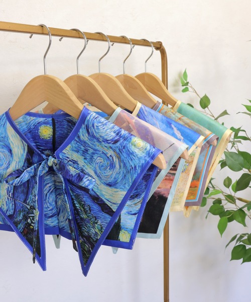 emesuelee（エメスーリー）の「名画風ヴィンテージBIG付け襟（付け襟・レディース・ブルー系1/イエロー/ブラウン/ブルー/グレー・フリー）」の12枚目の写真