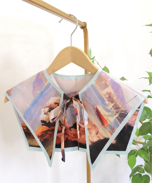 emesuelee（エメスーリー）の「名画風ヴィンテージBIG付け襟（付け襟・レディース・ブルー系1/イエロー/ブラウン/ブルー/グレー・フリー）」の19枚目の写真