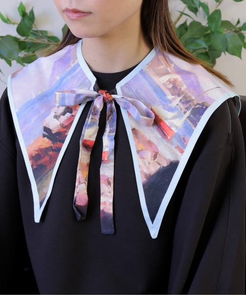 emesuelee（エメスーリー）の「名画風ヴィンテージBIG付け襟（付け襟・レディース・ブルー系1/イエロー/ブラウン/ブルー/グレー・フリー）」の22枚目の写真