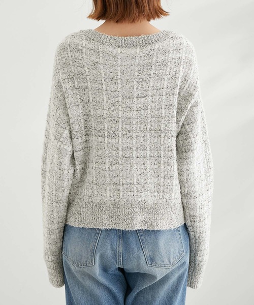 ROPE' PICNIC（ロペピクニック）の「ラメ混ツイード風ニットカーディガン（カーディガン/ボレロ・レディース・ホワイト/グレー/ブルー系その他・38）」の22枚目の写真