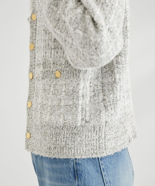 ROPE' PICNIC（ロペピクニック）の「ラメ混ツイード風ニットカーディガン（カーディガン/ボレロ・レディース・ホワイト/グレー/ブルー系その他・38）」の13枚目の写真