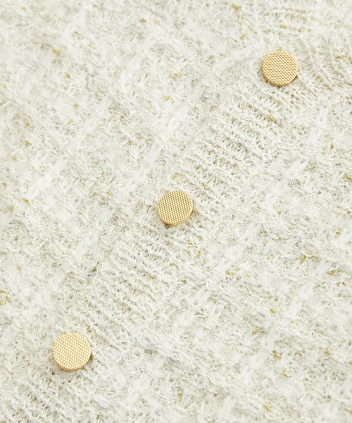 ROPE' PICNIC（ロペピクニック）の「ラメ混ツイード風ニットカーディガン（カーディガン/ボレロ・レディース・ホワイト/グレー/ブルー系その他・38）」の10枚目の写真