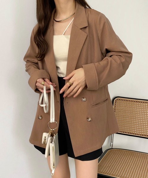 callautia（カラウティア）の「薄手ダブルテーラードジャケット