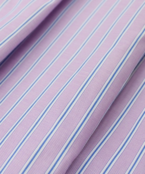 Social GIRL(ソーシャルガール)の「2WAYオープンスリーブストライプシャツ(シャツ/ブラウス・レディース・ネイビー/ピンク・M)」の4枚目の写真