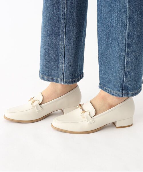 OPAQUE.CLIP（オペークドットクリップ）の「◆ヒールビットローファー【抗菌防臭加工】（その他シューズ・レディース・オフホワイト/ブラック・02/03）」の7枚目の写真