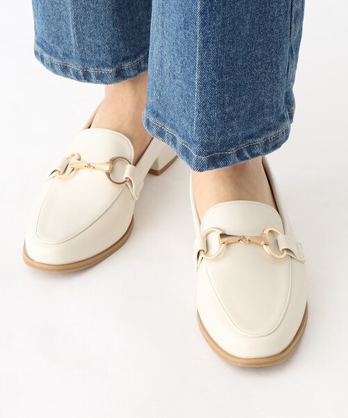 OPAQUE.CLIP（オペークドットクリップ）の「◆ヒールビットローファー【抗菌防臭加工】（その他シューズ・レディース・オフホワイト/ブラック・02/03）」の18枚目の写真