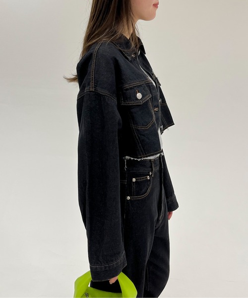 EPIMI E'PIMMY（エピミエピミー）の「ショートデニムジャケット（デニムジャケット・レディース・ブルー/グレー/ネイビー/ブラック・MEDIUM）」の10枚目の写真