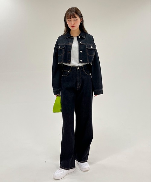 EPIMI E'PIMMY（エピミエピミー）の「ショートデニムジャケット（デニムジャケット・レディース・ブルー/グレー/ネイビー/ブラック・MEDIUM）」の7枚目の写真