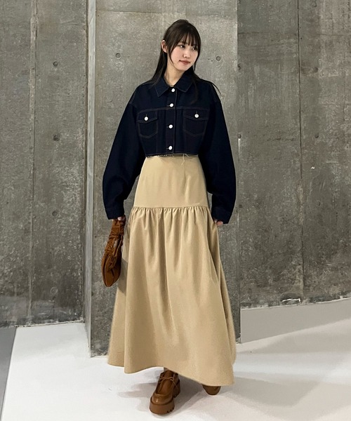 EPIMI E'PIMMY（エピミエピミー）の「ショートデニムジャケット（デニムジャケット・レディース・ブルー/グレー/ネイビー/ブラック・MEDIUM）」の6枚目の写真