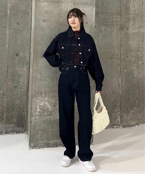 EPIMI E'PIMMY（エピミエピミー）の「ショートデニムジャケット（デニムジャケット・レディース・ブルー/グレー/ネイビー/ブラック・MEDIUM）」の8枚目の写真