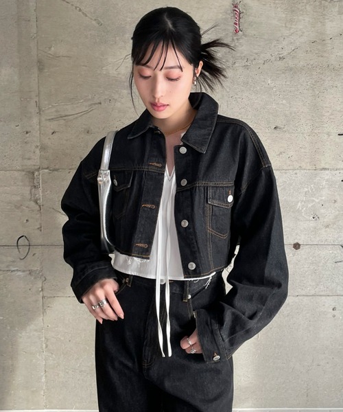 EPIMI E'PIMMY（エピミエピミー）の「ショートデニムジャケット（デニムジャケット・レディース・ブルー/グレー/ネイビー/ブラック・MEDIUM）」の21枚目の写真