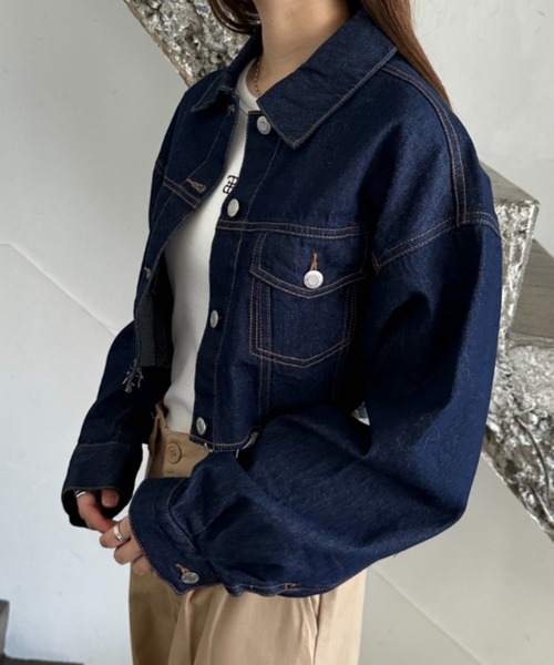 EPIMI E'PIMMY（エピミエピミー）の「ショートデニムジャケット（デニムジャケット・レディース・ブルー/グレー/ネイビー/ブラック・MEDIUM）」の20枚目の写真