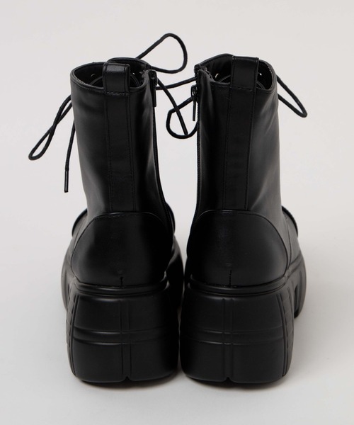 WEGO（ウィゴー）の「WEGO/チャンキーソールブーツ（ブーツ・レディース・ブラック・MEDIUM/LARGE）」の5枚目の写真