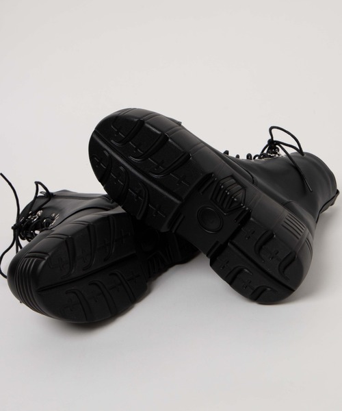 WEGO（ウィゴー）の「WEGO/チャンキーソールブーツ（ブーツ・レディース・ブラック・MEDIUM/LARGE）」の10枚目の写真