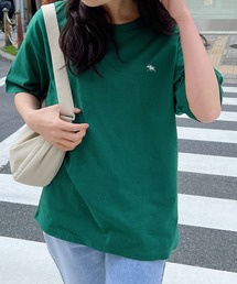 【POLOCHAMPS/ポロチャンプス】 別注 ワンポイント刺繍 クルーネック半袖Tシャツ オーバーサイズ