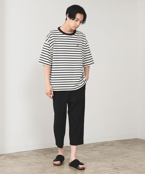 LACOSTE(ラコステ)の「LACOSTE for B:MING by BEAMS / 別注 カノコ ボーダーTシャツ(Tシャツ/カットソー・メンズ・ホワイト×ブラック/ホワイト×ブルー/ネイビー系・1/2/3/4)」の5枚目の写真