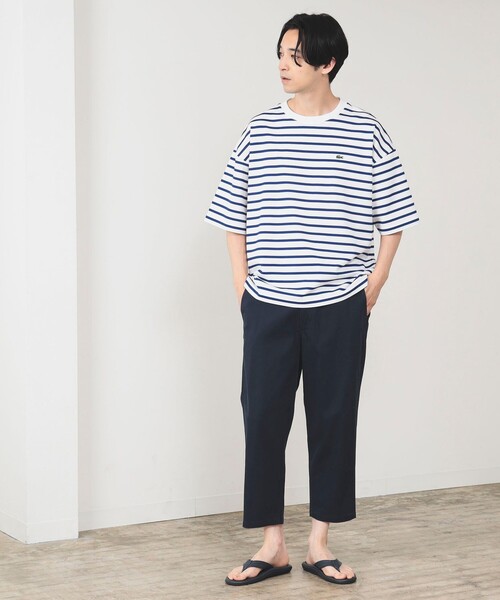 LACOSTE(ラコステ)の「LACOSTE for B:MING by BEAMS / 別注 カノコ ボーダーTシャツ(Tシャツ/カットソー・メンズ・ホワイト×ブラック/ホワイト×ブルー/ネイビー系・1/2/3/4)」の7枚目の写真
