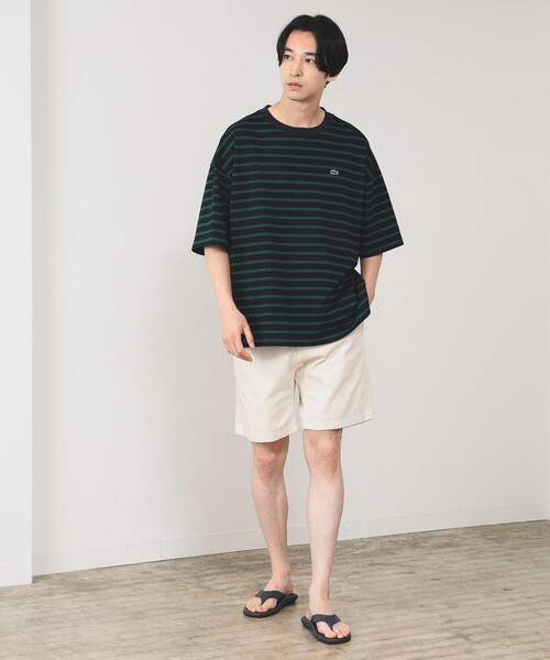 LACOSTE(ラコステ)の「LACOSTE for B:MING by BEAMS / 別注 カノコ ボーダーTシャツ(Tシャツ/カットソー・メンズ・ホワイト×ブラック/ホワイト×ブルー/ネイビー系・1/2/3/4)」の10枚目の写真
