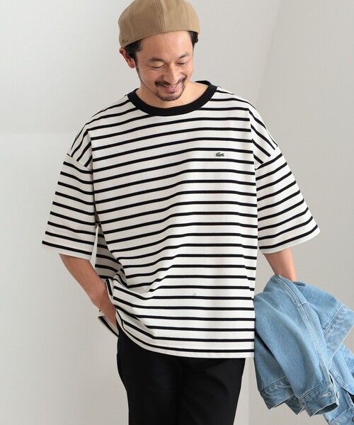 限定コラボ！SHIPS×ラコステボーダー半袖鹿子Tシャツ5XL別注シップス紺白 限定コラボ！SHIPS×ラコステボーダー半袖鹿子Tシャツ5XL別注