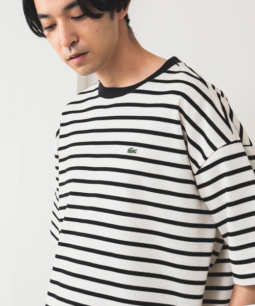 LACOSTE(ラコステ)の「LACOSTE for B:MING by BEAMS / 別注 カノコ ボーダーTシャツ(Tシャツ/カットソー・メンズ・ホワイト×ブラック/ホワイト×ブルー/ネイビー系・1/2/3/4)」の16枚目の写真