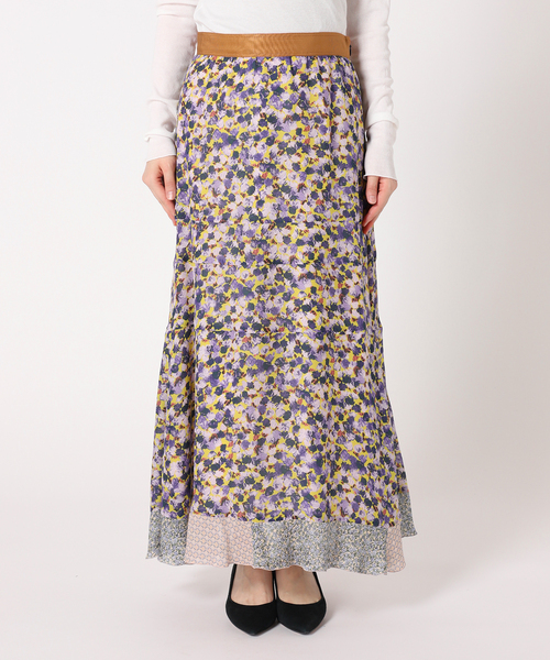 IENA LA BOUCLE❤️プリントパッチワークスカート　イエナラブクール IENA LA BOUCLE プリントパッチワークスカート S イエナラブ