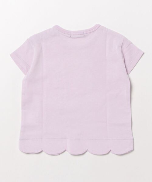 Moujonjon(ムージョンジョン)の「裾スカラップ半袖Tシャツ(Tシャツ/カットソー・キッズ・アイボリー/サックスブルー/ブルー系その他/ラベンダー・80/130/110/120/90/100/140)」の5枚目の写真