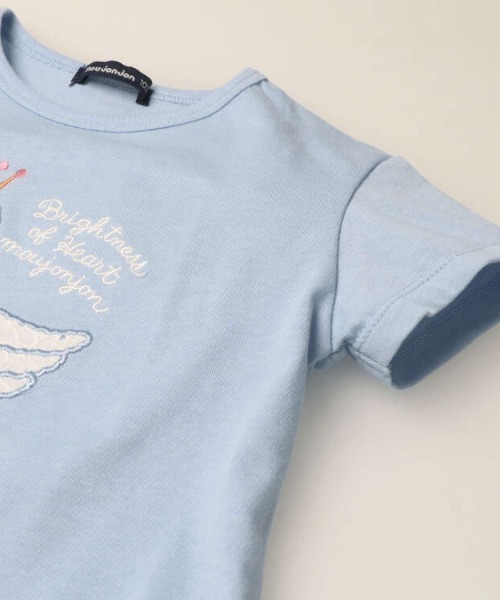 Moujonjon(ムージョンジョン)の「裾スカラップ半袖Tシャツ(Tシャツ/カットソー・キッズ・アイボリー/サックスブルー/ブルー系その他/ラベンダー・80/130/110/120/90/100/140)」の7枚目の写真