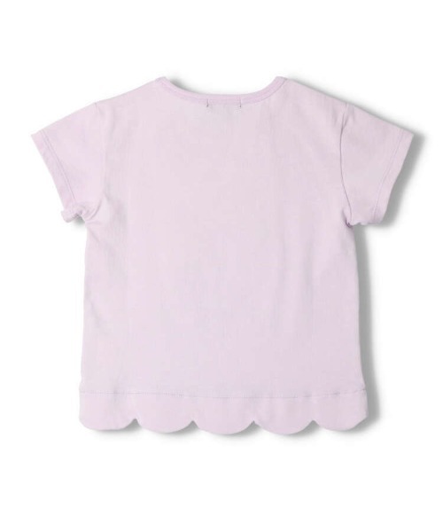 Moujonjon(ムージョンジョン)の「裾スカラップ半袖Tシャツ(Tシャツ/カットソー・キッズ・アイボリー/サックスブルー/ブルー系その他/ラベンダー・80/130/110/120/90/100/140)」の6枚目の写真