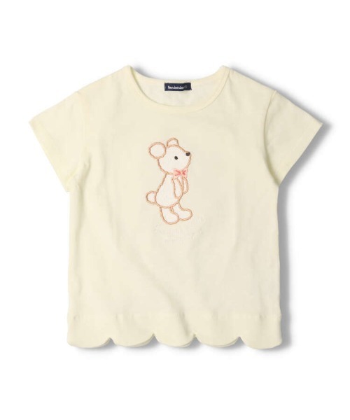 Moujonjon(ムージョンジョン)の「裾スカラップ半袖Tシャツ(Tシャツ/カットソー・キッズ・アイボリー/サックスブルー/ブルー系その他/ラベンダー・80/130/110/120/90/100/140)」の10枚目の写真